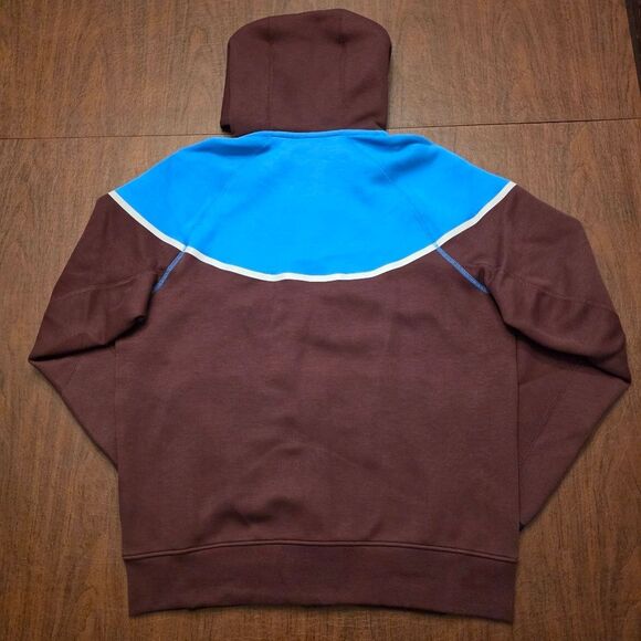 Nike Tech Fleece Windrunner Hoodie Burgundy Crush Photo Blue HQ3746-652 Men's L - Picture 2 of 3